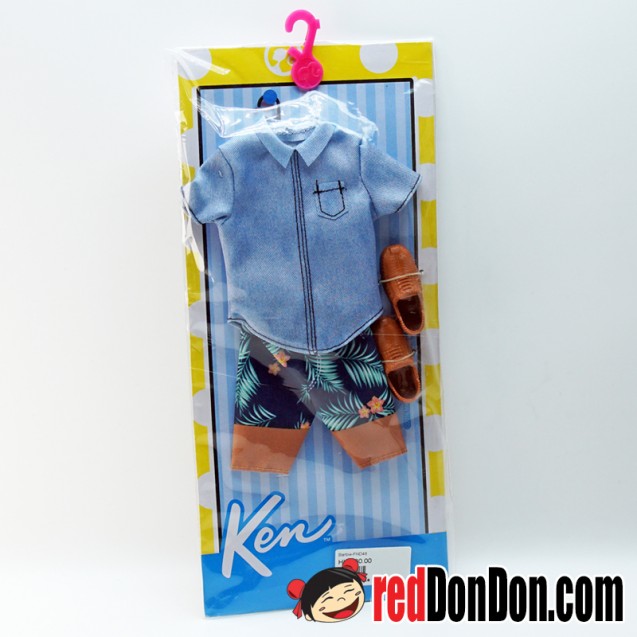 BARBIE KEN, DENIM SHIRT & SHORTS, MATTEL, DWG76