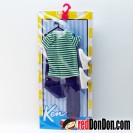 BARBIE KEN, CASUAL STRIPE SHIRT & JEANS, MATTEL, DWG75