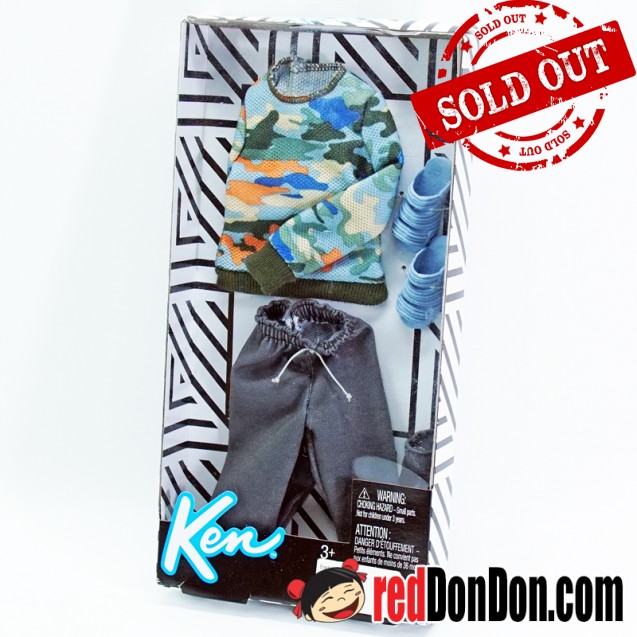 BARBIE KEN, CAMO FASHION PACK, MATTEL FPW33