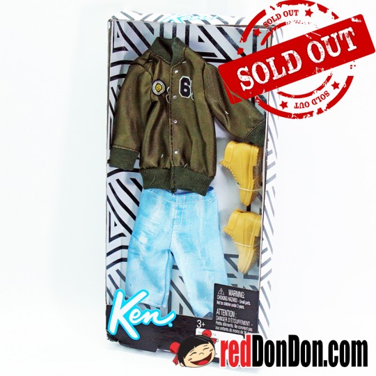 BARBIE KEN, BOMBER JACKET JEAN SHORTS BOOTS FASHION PACK, MATTEL, FKT44