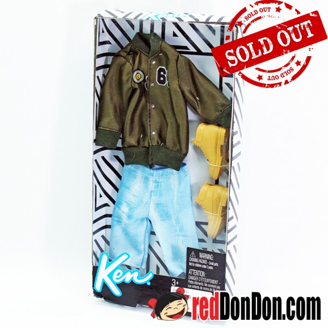 BARBIE KEN, BOMBER JACKET JEAN SHORTS BOOTS FASHION PACK, MATTEL, FKT44