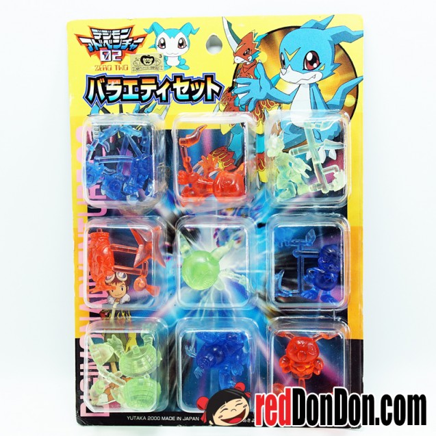 數碼暴龍 02 透明單色公仔 2000年 日本制 V仔獸 YUTAKA Mini Figure Digimon Adventure 02 Variety Set