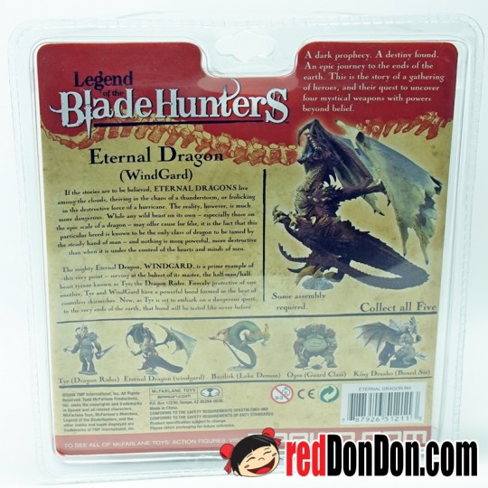 LEGEND OF THE BLADE HUNTERS, ETERNAL DRAGON, McFARLANE'S FANTASY SERIES 1, WINDGARD, 2008