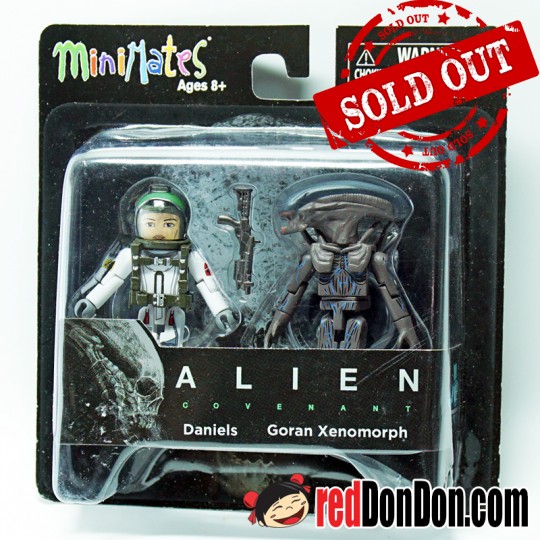 ALIENS COVENANT, MINIMATES, DANIELS & GORAN XENOMORPH