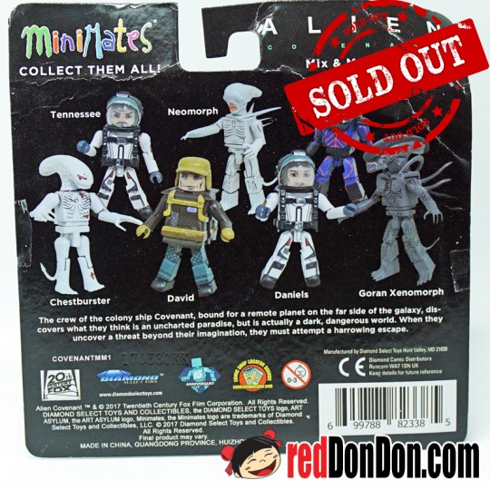ALIENS COVENANT, MINIMATES, DAVID & CHESTBURSTER