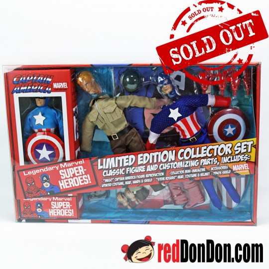 CAPTAIN AMERICA 8", RETRO ACTION FIGURE COLLECTOR SET, 2015, DIAMOND SELECT, MARVEL