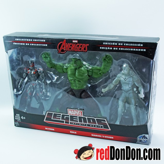 MARVEL LEGENDS INFINITE SERIES, ULTRON, HULK, VISION, 3 PACK ACTION FIGURES