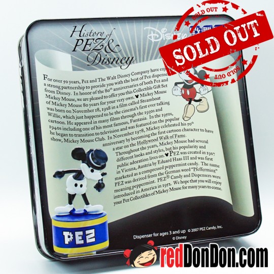 PEZ CANDY & DISPENSER, Mickey 80 Years Collection with Vintage Mickey Poster 皮禮士糖