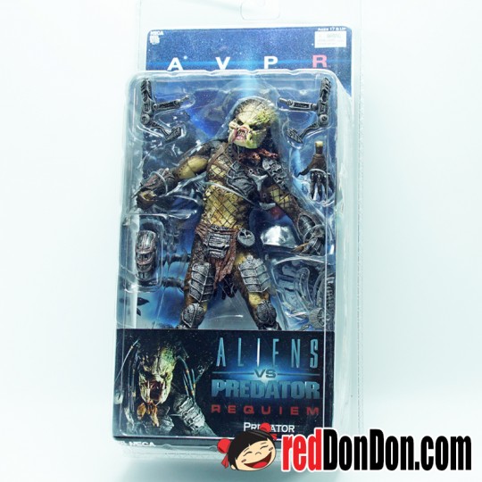 ALIENS VS PREDATOR, AVP REQUIEM SERIES 2 PREDATOR ACTION FIGURE, UNMASKED WOLF, NECCA 2007