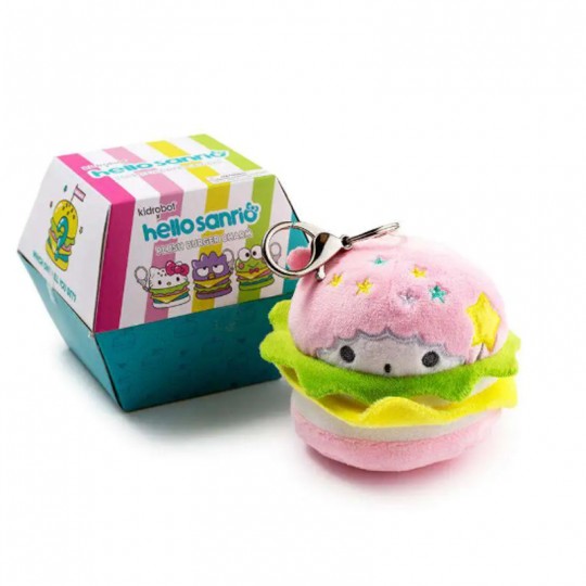 Sanrio Hello Kitty Plush Burger Charm 3.5-Inch Mystery Pack盲盒包裝,隨機發貨