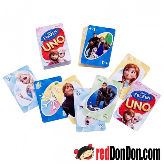 UNO Card Game, Disney Frozen, Mattel with Special Rule and 4 Extra Cards