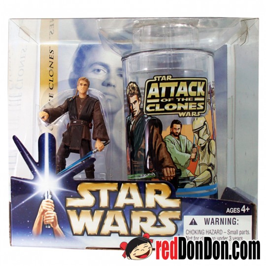STAR WARS YEAR 2004 ATTACK OF THE CLONES FIGURE AND CUP