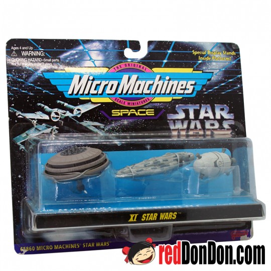 STAR WARS MICRO MACHINES BY GALOOB (1996), 65860 XI, BESPIN CLOUD CITY, MON CALAMRI REBEL CRUISER, ESCAPE POD