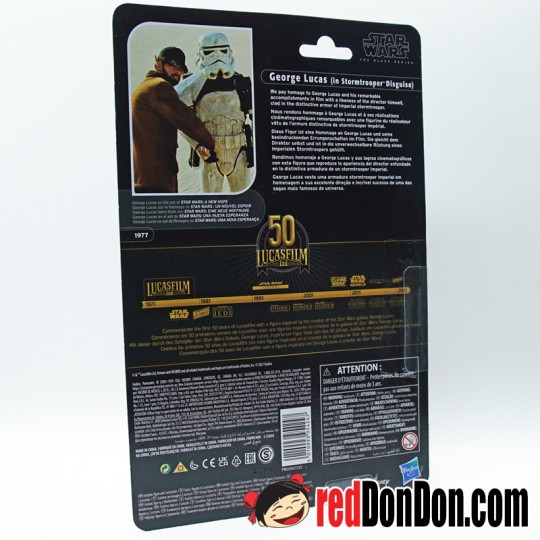 GEORGE LUCAS, IN STORMTROOPER DISGUISE ACTION FIGURE, THE BLACK SERIES 6", HASBRO, STAR WARS