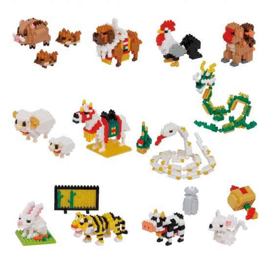 NB-055 12生肖別注套裝 12 CHINESE ZODIAC SET nanoblock