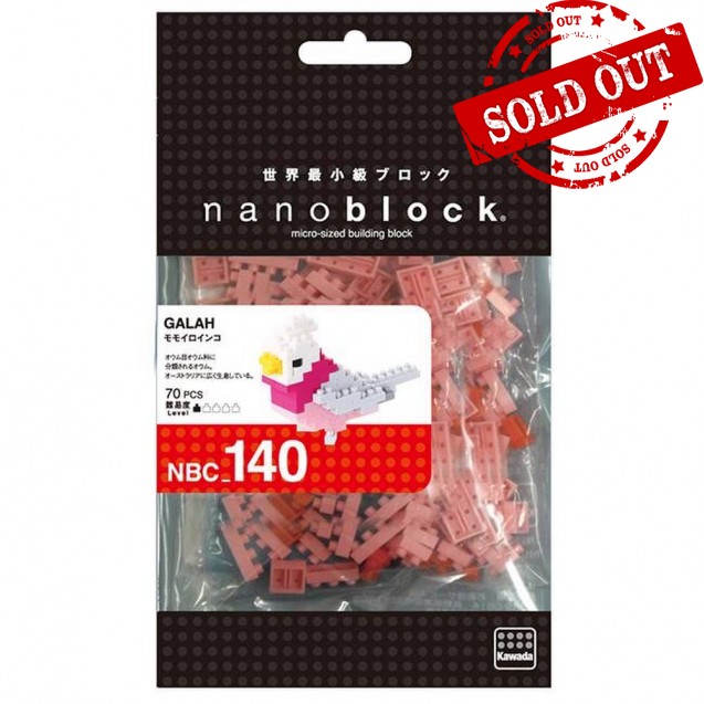 NBC-140 nanoblock 澳洲-玫瑰鳳頭鸚鵡 GALAH