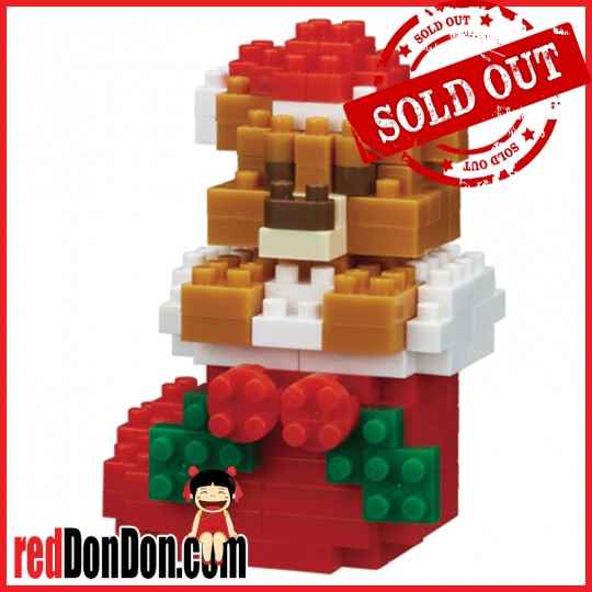 NBC-235 TEDDY BEAR WITH CHRISTMAS STOCKING 熊仔與聖誕老人襪 nanoblock