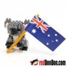 NBC-296 樹熊與澳洲國旗 KOALA WITH FLAG nanoblock