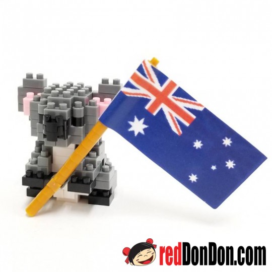 NBC-296 樹熊與澳洲國旗 KOALA WITH FLAG nanoblock