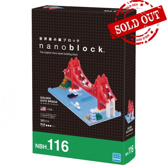 NBH-116 nanoblock 美國三藩市金門大橋 GOLDEN GATE BRIDGE