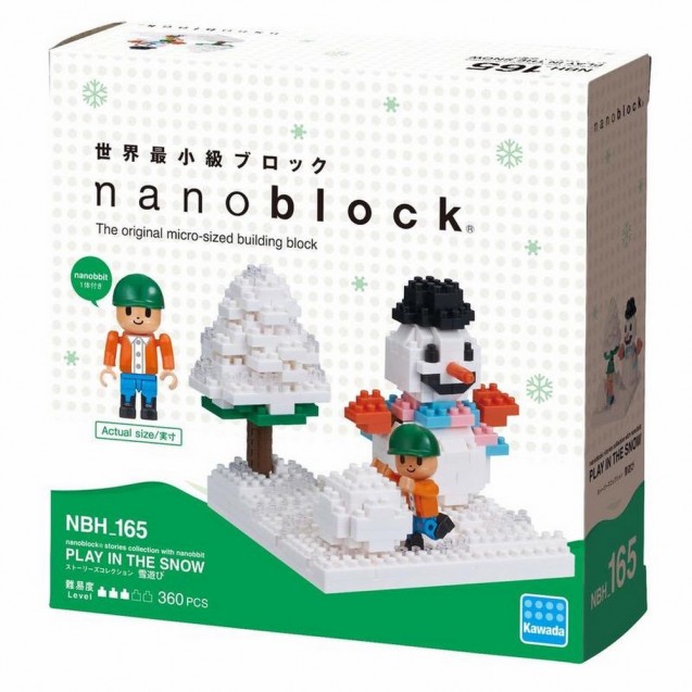 NBH-165 nanoblock PLAY IN THE SNOW 雪中玩耍