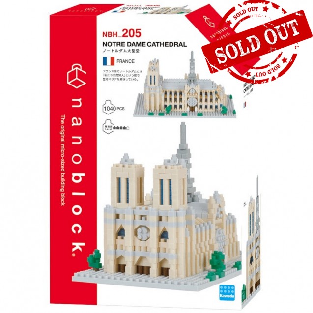 NBH-205 nanoblock 法國‧巴黎聖母院 NOTRE DAME CATHEDRAL