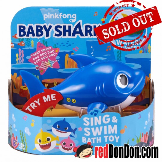 Robo Alive Junior Baby Shark Sing and Swim Bath Toy - Daddy Shark (Blue)