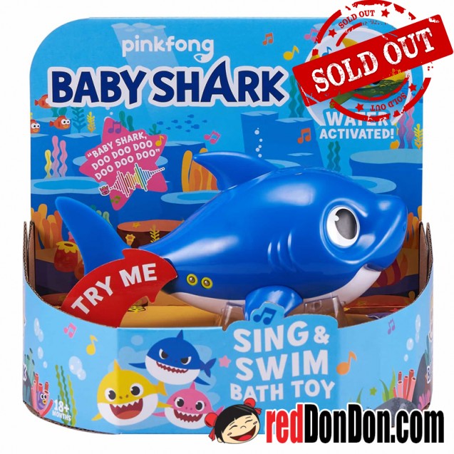 Robo Alive Junior Baby Shark Sing and Swim Bath Toy - Daddy Shark (Blue)